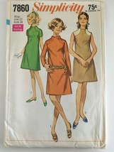 Simplicity Sewing Pattern 7860 Vintage Misses Dress A-Line Sleeve Variation 12 - £6.28 GBP