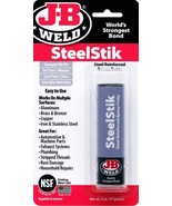 J-B Weld SteelStik Steel Reinforced EPOXY stick METAL Grey ADHESIVE Glue... - $21.32