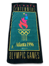 Vintage 90s Atlanta 1996 Olympic Games Green Towel Cannon Mills Made In USA - £19.43 GBP