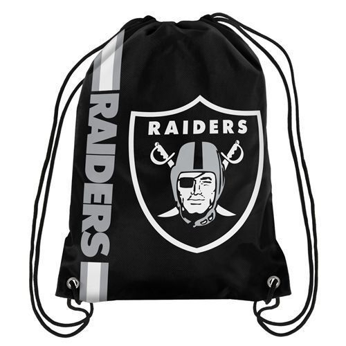 Primary image for Las Vegas Raiders NFL Big Logo Drawstring Backpack Backsack Bag