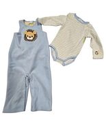 Gymboree Baby Lion Fleece Overalls Vintage Clothes Set Outfit Blue 18-24... - $49.50