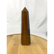 Yellow Tiger Eye Obelisk Crystal 6.5&quot; Tall Natural Healing Stone Tower 4... - £22.88 GBP