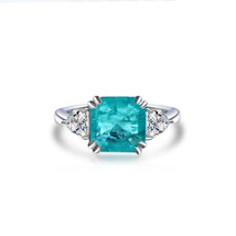 Blue Solitaire Paraiba Tourmaline 14k Gold Engagement Women Bridal Wedding Ring - £886.99 GBP