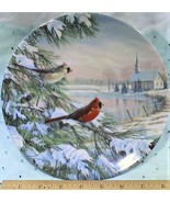 Vintage Collectible &quot;Cardinals In Winter&quot; Decorative Decor Plate by Sam ... - £14.92 GBP