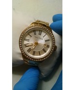 Nautica Women&#39;s Gold Roman Numeral Swarovski Crystal Bracelet Watch Date... - £44.82 GBP