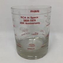 RCA in Space 1958-1978 20th Anniversary Barware Rocks Glass NASA Apollo Shuttle - $17.99