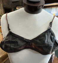 Vintage est. 1940&#39;s bullet bra black AS IS pointy Stitched cups steampunk - £30.06 GBP