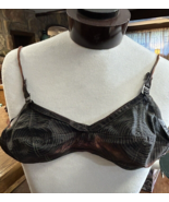 Vintage est. 1940&#39;s bullet bra black AS IS pointy Stitched cups steampunk - £29.81 GBP