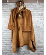 Lazy One Brown Horse Animal Blanket Hoodie Kids Wearable Blanket NWT - £24.35 GBP