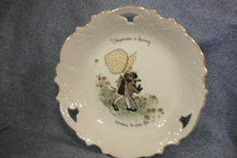 Holly Hobbie Genuine Porcelain Embossed Collectible Plate Made in Japan 8&quot; - $11.52