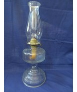 Vtg  Pebble finish &amp; Plum oil lamp w/ chimney P &amp; A Risdon burner - £39.15 GBP