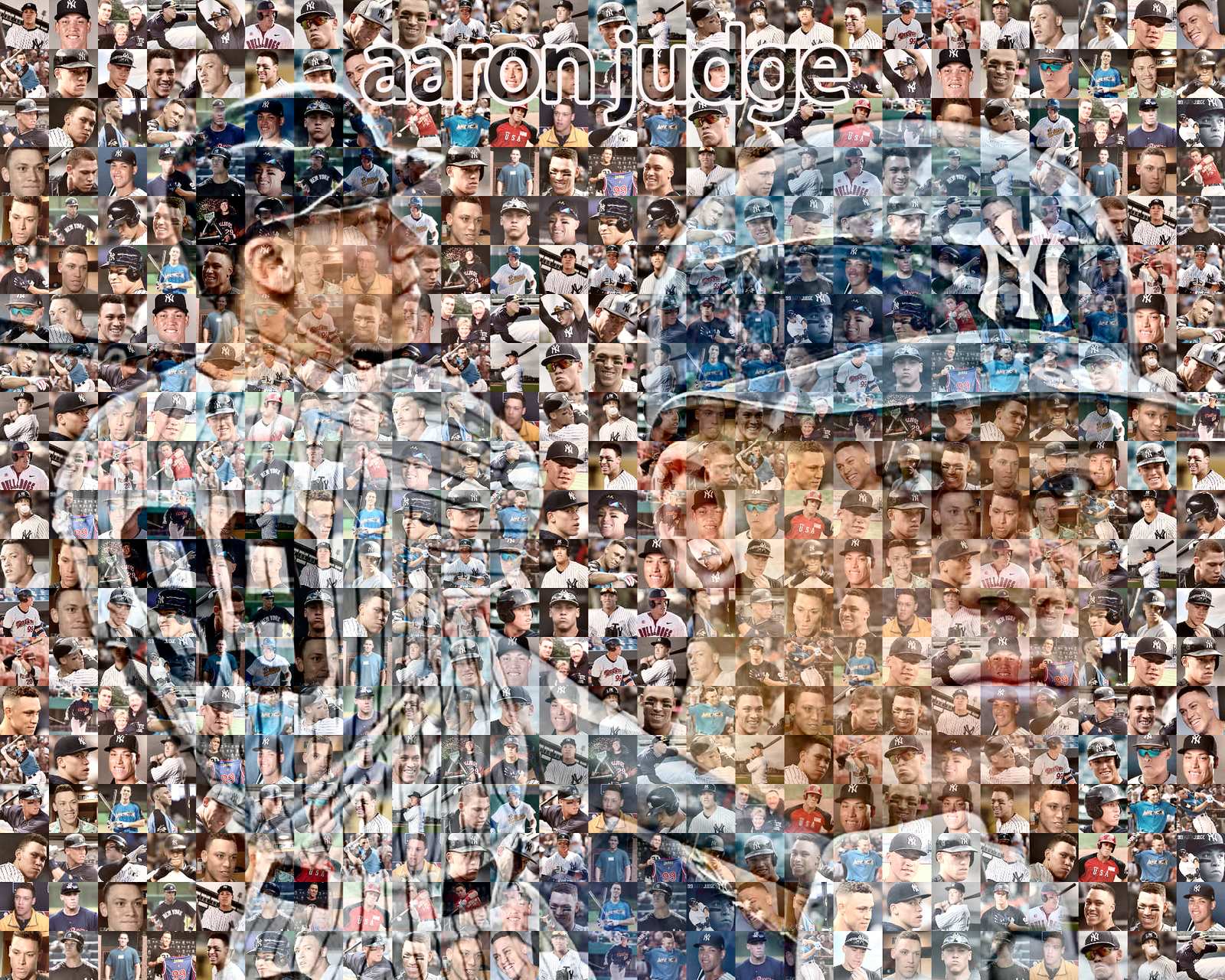 Aaron Judge Photo Mosaic Print Art Created using over 50 pictures of Judge - £16.02 GBP