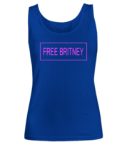 Britney Tank Top Freebritney Fluro, #Freebritney Royal-W-TT - £15.98 GBP