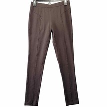 Chelsea Theodore Women Leggings Size S Brown Stretch Classic Pull-On Preppy Pant - £10.07 GBP