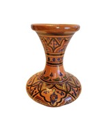 Vintage Hand Made Vase Red Clay Hand Painted Mexico FREE SHIPPING Talavera - £145.64 GBP