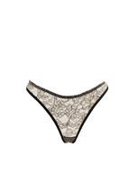 Agent Provocateur Womens Thongs Luxurious Glsy Floral Black Size S - £87.37 GBP
