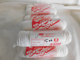 Sugar N Cream Sport Weight White lot of 6 dye Lot 634 - $30.99