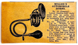 1917 Miller&#39;s Automotive Dragon Horn Advertisement Chas Miller Automobil... - $19.99