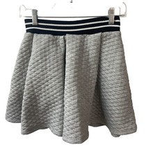 Love Culture Pull On Skirt Juniors Size M Gray Pleated Quilted Fit &amp; Flare Knit - £9.36 GBP