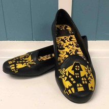 Strangecvlt Halloween haunted house flats black yellow wine’s size 7.5 - £47.58 GBP