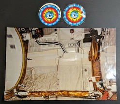 NASA Inside Space Shuttle Photograph with 2 Stickers Astronauts 11x17 - $17.91