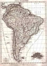 Neu Geographie Sud Amerika South America Map Ersch-Gruber - £27.30 GBP