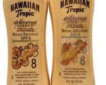 2x Hawaiian Tropic Shimmer Effect Lotion Sunscreen spf 8 with Mica Miner... - $78.16