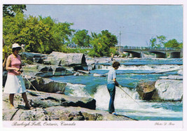 Postcard Burleigh Falls Ontario Kawartha Lakes Fishing - £2.18 GBP