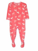 Toddler Girl&#39;s Pink Circus Horse Print Fleece Pajama Sleeper, Size 3T - $11.13