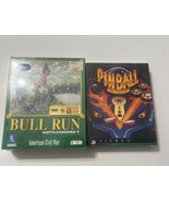 Vintage Big Box PC Games Sealed Bull Run Battle Ground 7 Pinball For Win... - $490.23 MXN
