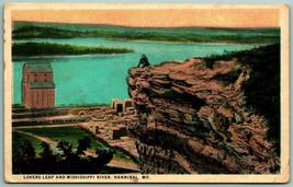 Lovers Leap Mississippi River Hannibal Missouri MO UNP WB Postcard H2 - £4.62 GBP