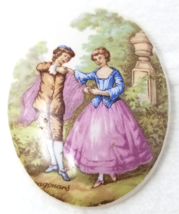 Cameo Roundel Victorian Counting Porcelain BS Creations New York Vintage - $15.15