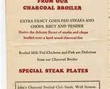 John&#39;s Steak &amp; Salad Shop Menu Market Street San Francisco California 1938 - $87.12