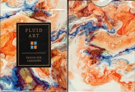 Fluid Art Orange Cardistry Cards  - £9.46 GBP