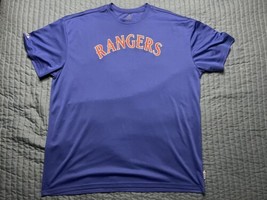 MLB Majestic Cool Base Texas Rangers Practice Jersey Men’s Blue No Size Tag - £12.05 GBP