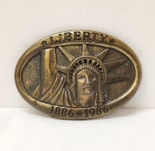 Statue of Liberty 1886-1986 Centennial Brass Toned Belt Buckle - £7.70 GBP