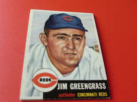 1953  TOPPS    JIM  GREENGRASS  # 209   CINCINNATI  REDS   BASEBALL   VG... - £35.25 GBP