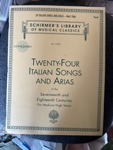 Twenty-Four Italian Songs and Arias of the Seventeenth and Eighteenth Ce... - $18.81