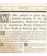 Geiger Jones Investments American Piano 1908 Advertisement Finance Money... - $19.99
