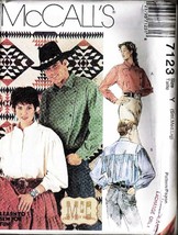 Misses&#39; &amp; Men&#39;s Shirts 1994 Mc Call&#39;s Pattern 7123 Size S-M-L Uncut - £9.57 GBP