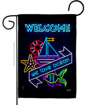 Neon Love Ocean - Impressions Decorative Garden Flag G135538-BO - £15.70 GBP