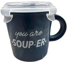 Microwave Plastic Soup Container Vent Lid—NEW—YOU ARE SOUP-ER—SHIPS IN 2... - $19.68