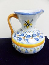 Talavera,  Puebla, Mexico,majolica  pottery polychrome pitcher 6&quot; tall * - £59.27 GBP