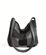 Upcycled Denim Hobo Bag: Recycled Jeans Crossbody Purse - $1,711.51 MXN