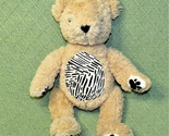 14&quot; SEEDLING TEDDY BEAR STUFFED ANIMAL TAN + STRIPED TUMMY BLACK WHITE J... - £7.11 GBP