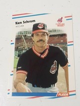 Ken Schrom Cleveland Indians 1988 Fleer Autograph Card #614 READ DESCRIPTION - £3.93 GBP