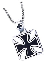 Stainless Steel Jerusalem Knights Templar Maltese Cross with - £35.28 GBP