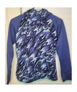 Youth Girl Nike Thermafit Dri-Fit Pullover Hoodie L Blue Purple Abstract - £9.08 GBP