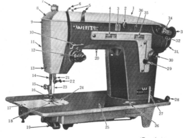 White 671 manual instruction maintenance sewing machine Enlarged - £10.17 GBP