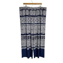 Chicos Palazzo Pants Plus Size 4 XXL Navy White Ikat Mandala Boho Resort... - $18.76